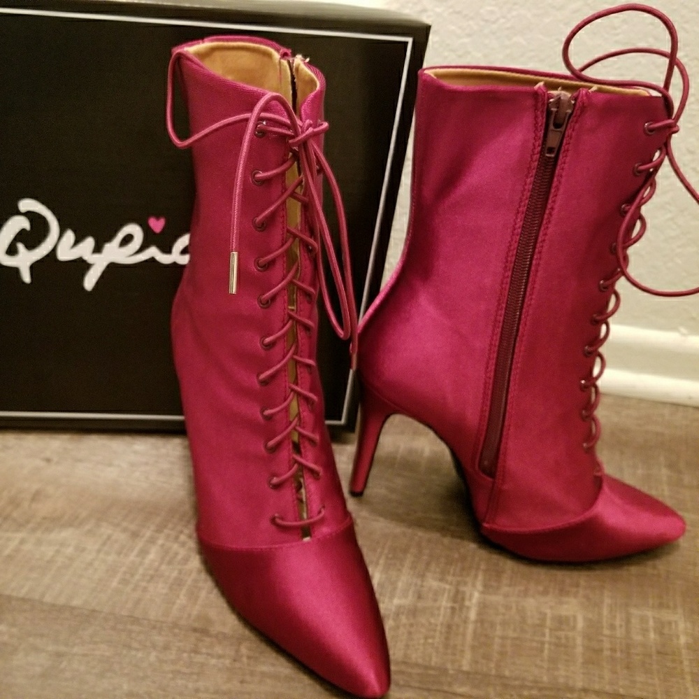 Lace up booties